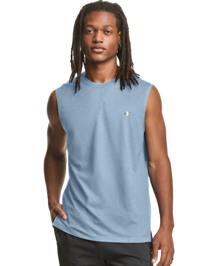 Champion Tanktop Heren - Blauw - Double Dry® ( 124870-QBJ )